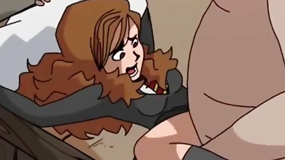 Pulverizing taut pussy